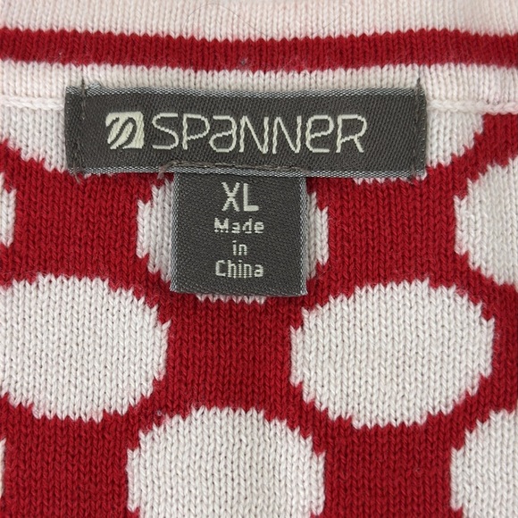 Spanner White & Red Polka Dot Sleeveless Knit Top - Picture 2 of 8